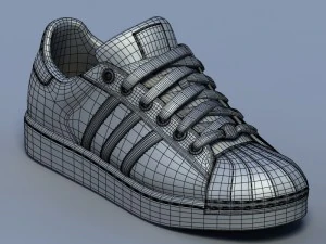sports shoes 02 white 3D Model