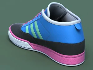 sports shoes 03 blue pink 3D Model