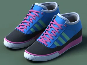 sports shoes 03 blue pink 3D Model