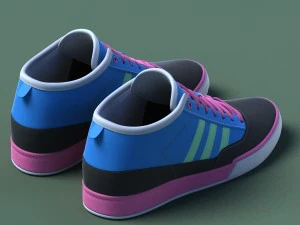sports shoes 03 blue pink 3D Model