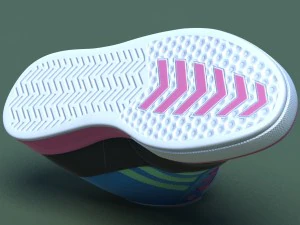sports shoes 03 blue pink 3D Model