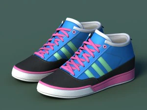 sports shoes 03 blue pink 3D Model
