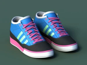 sports shoes 03 blue pink 3D Model