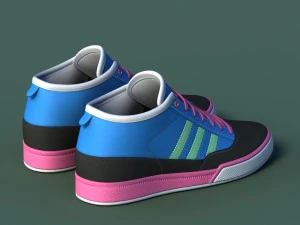sports shoes 03 blue pink 3D Model