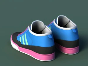 sports shoes 03 blue pink 3D Model