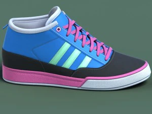 sports shoes 03 blue pink 3D Model