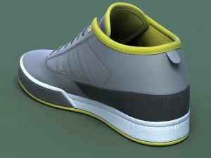 运动鞋03灰黄 3D 模型
