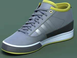 运动鞋03灰黄 3D 模型