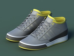 sports shoes 03 grey yellow Modelo 3D