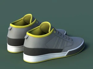 运动鞋03灰黄 3D 模型
