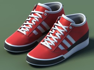 sports shoes 03 red white Modelo 3D