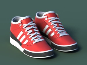 sports shoes 03 red white Modelo 3D