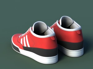 sports shoes 03 red white Modelo 3D