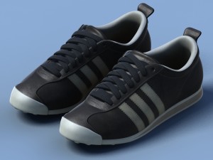 sports shoes 04 black white Modelo 3D