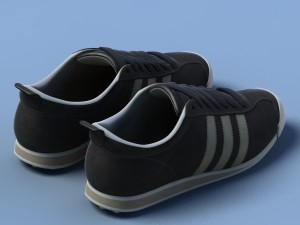 sports shoes 04 black white Modelo 3D