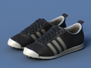 sports shoes 04 black white Modelo 3D