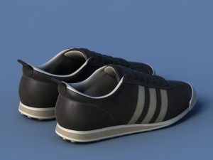 sports shoes 04 black white Modelo 3D