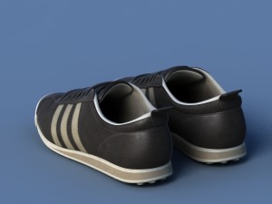 sports shoes 04 black white Modelo 3D