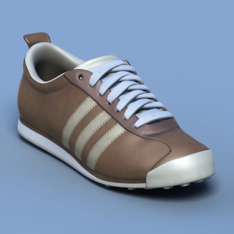 sport shoes 04 brown white Modelo 3D .c4d .max .obj .3ds .fbx .stl .blend 