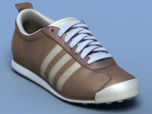 sport shoes 04 brown white Modelo 3D