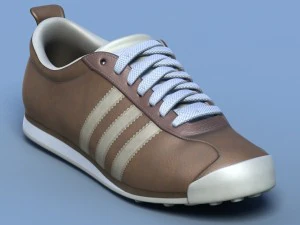 cal&ccedil;ados esportivos 04 marrom branco Modelo 3D