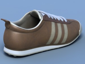 sport shoes 04 brown white Modelo 3D