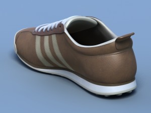 sport shoes 04 brown white Modelo 3D