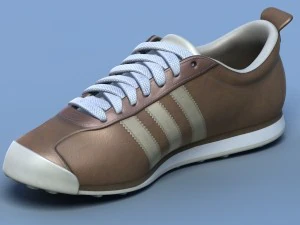 sport shoes 04 brown white 3D Model