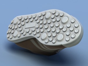 sport shoes 04 brown white Modelo 3D