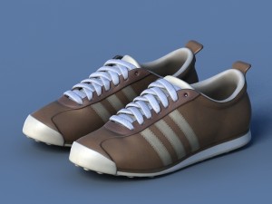 sport shoes 04 brown white Modelo 3D