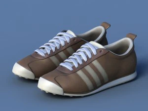 sport shoes 04 brown white 3D Model