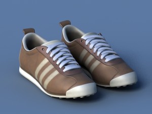 sport shoes 04 brown white Modelo 3D