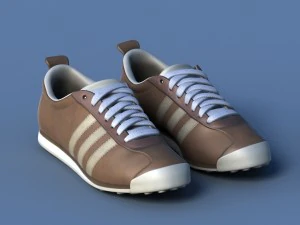 sport shoes 04 brown white 3D Model
