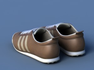 sport shoes 04 brown white Modelo 3D