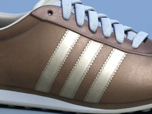 sport shoes 04 brown white 3D Model