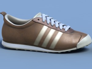 sport shoes 04 brown white Modelo 3D