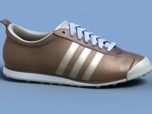 sport shoes 04 brown white 3D Model