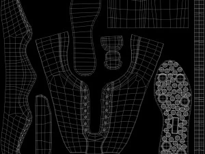 sport shoes 04 brown white 3D Model