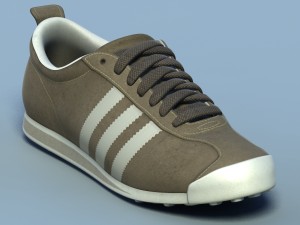 sports shoes 04 white brown Modelo 3D