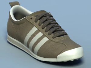 спортивне взуття 04 білий коричневий 3D Модель