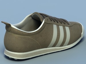 sports shoes 04 white brown Model 3D