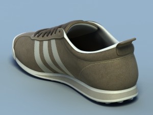 sports shoes 04 white brown Model 3D