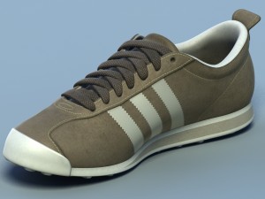 sports shoes 04 white brown Model 3D