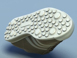 sports shoes 04 white brown Model 3D