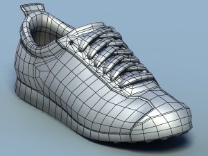sports shoes 04 white brown Model 3D