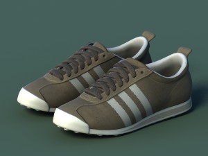 sports shoes 04 white brown Model 3D