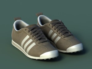 sports shoes 04 white brown Model 3D