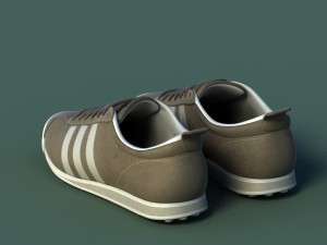 sports shoes 04 white brown Model 3D