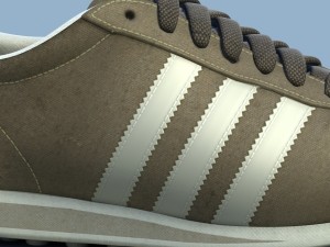 sports shoes 04 white brown Model 3D