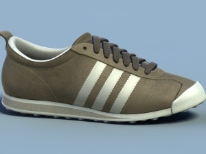 sports shoes 04 white brown Model 3D